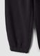 Black pure cotton regular-fit joggers for girls_2