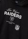 Black cotton-blend hoodie with Raiders print_1