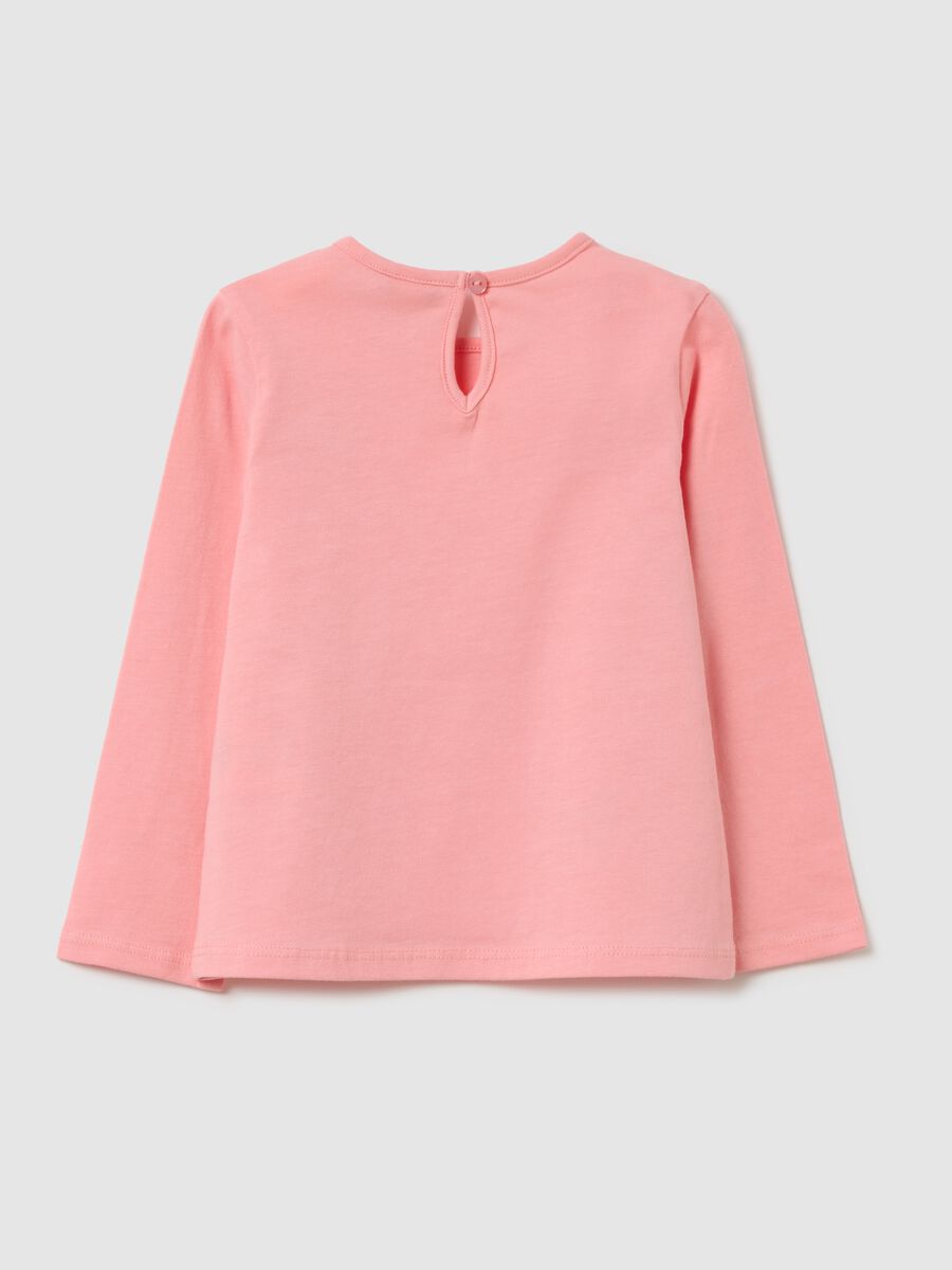 Pink cotton regular fit girls' shirt_1