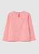 Pink cotton regular fit girls' shirt_1