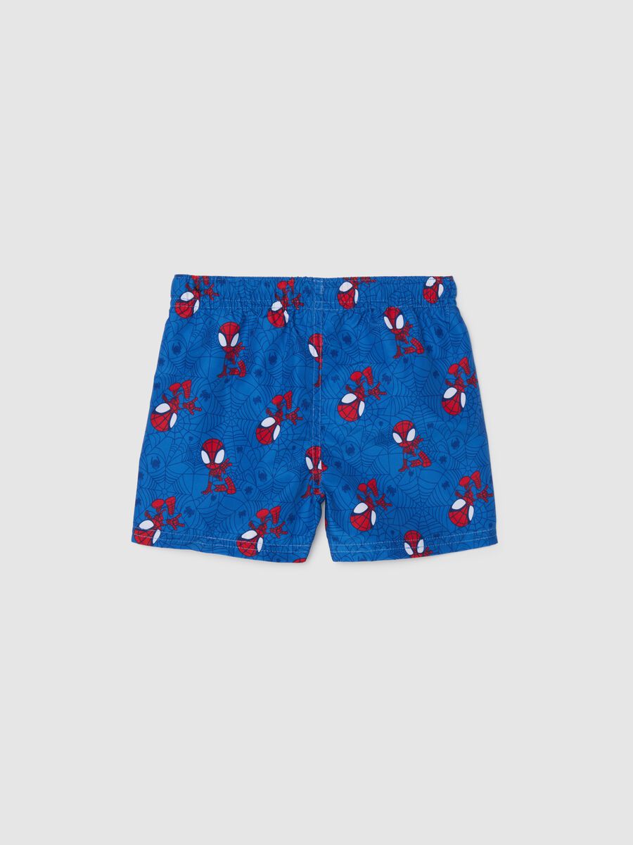 Children's Swimsuit in Multicolour Fabric with Spider-Man Print_1