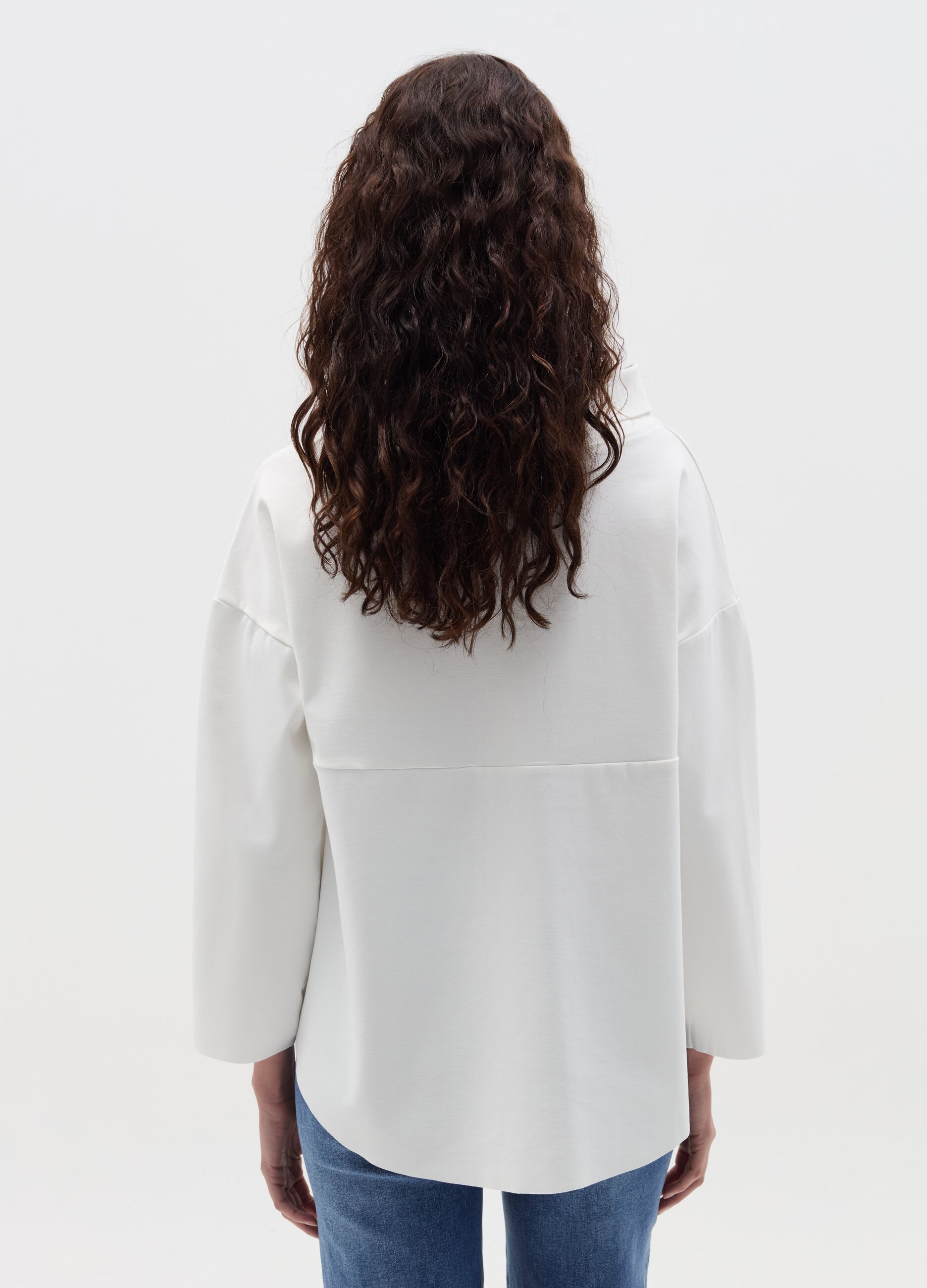 Blouse with cowl neck
