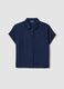 Blue pure viscose regular-fit shirt_0