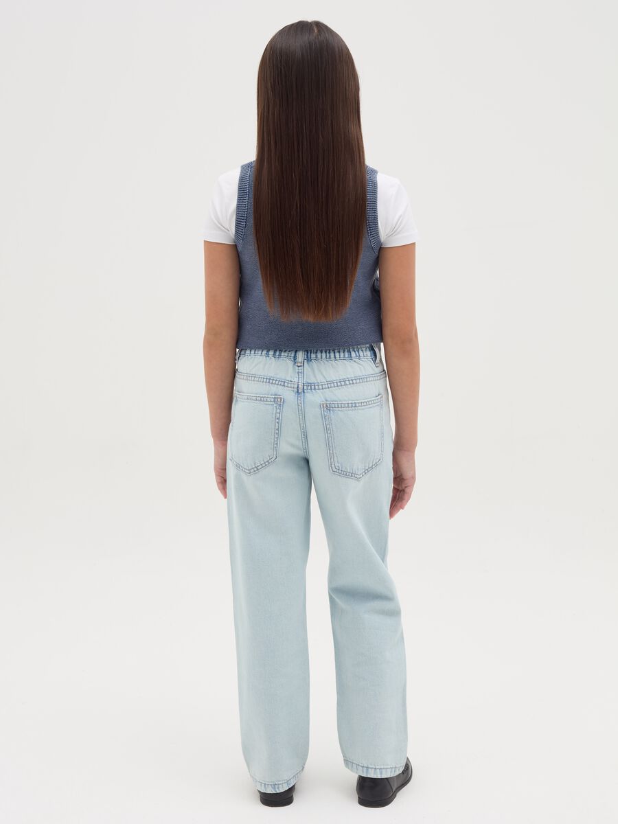 Jeans mom fit cinque tasche con abrasioni _2