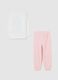 Girls' white coral fleece blend pyjamas regular fit with print_1