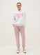Pink cotton blend regular fit trousers with Everlast logo_0