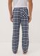 White and blue checked organic cotton flannel pyjama trousers_3