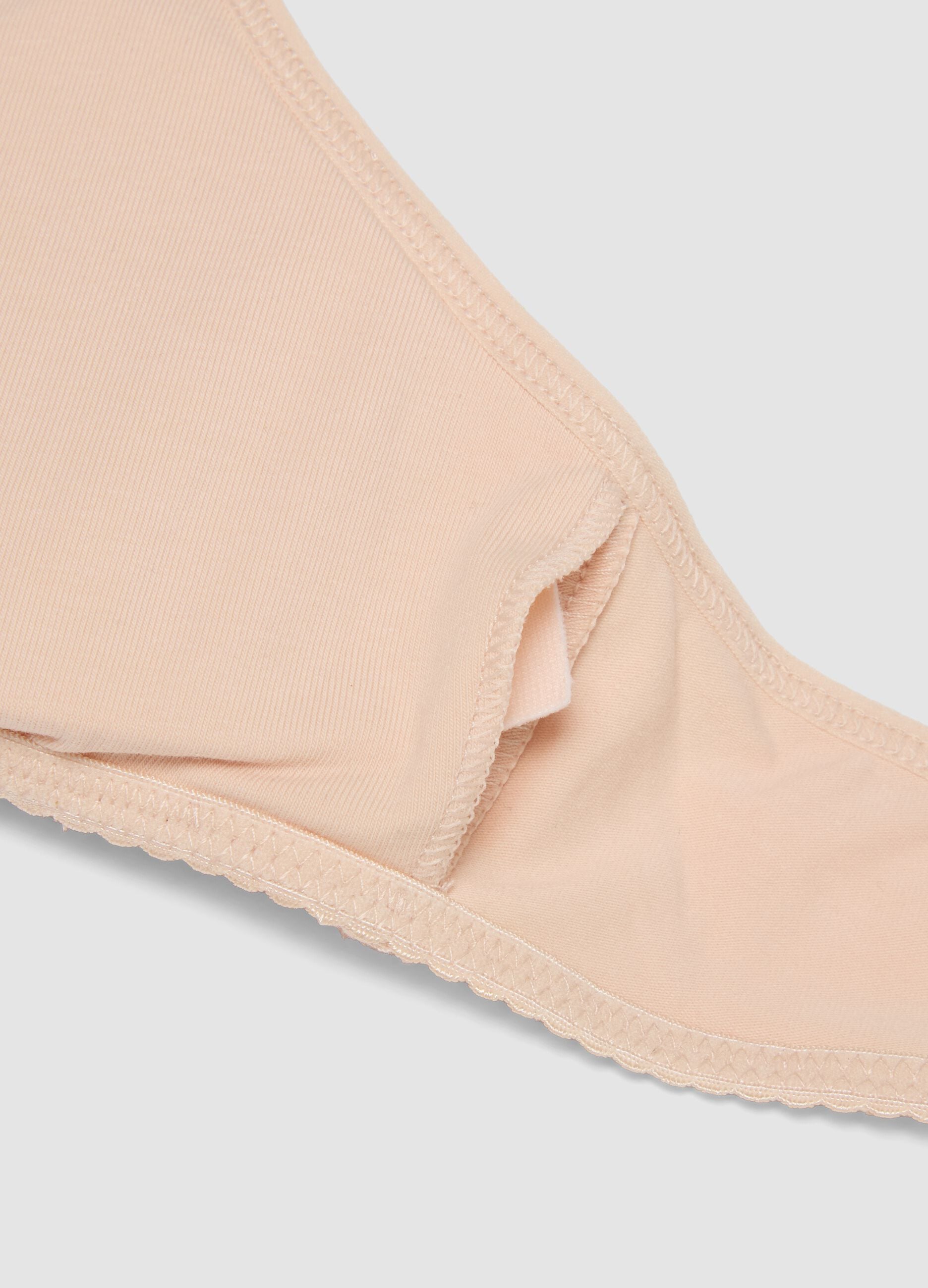 Beige stretch organic cotton bra for girls