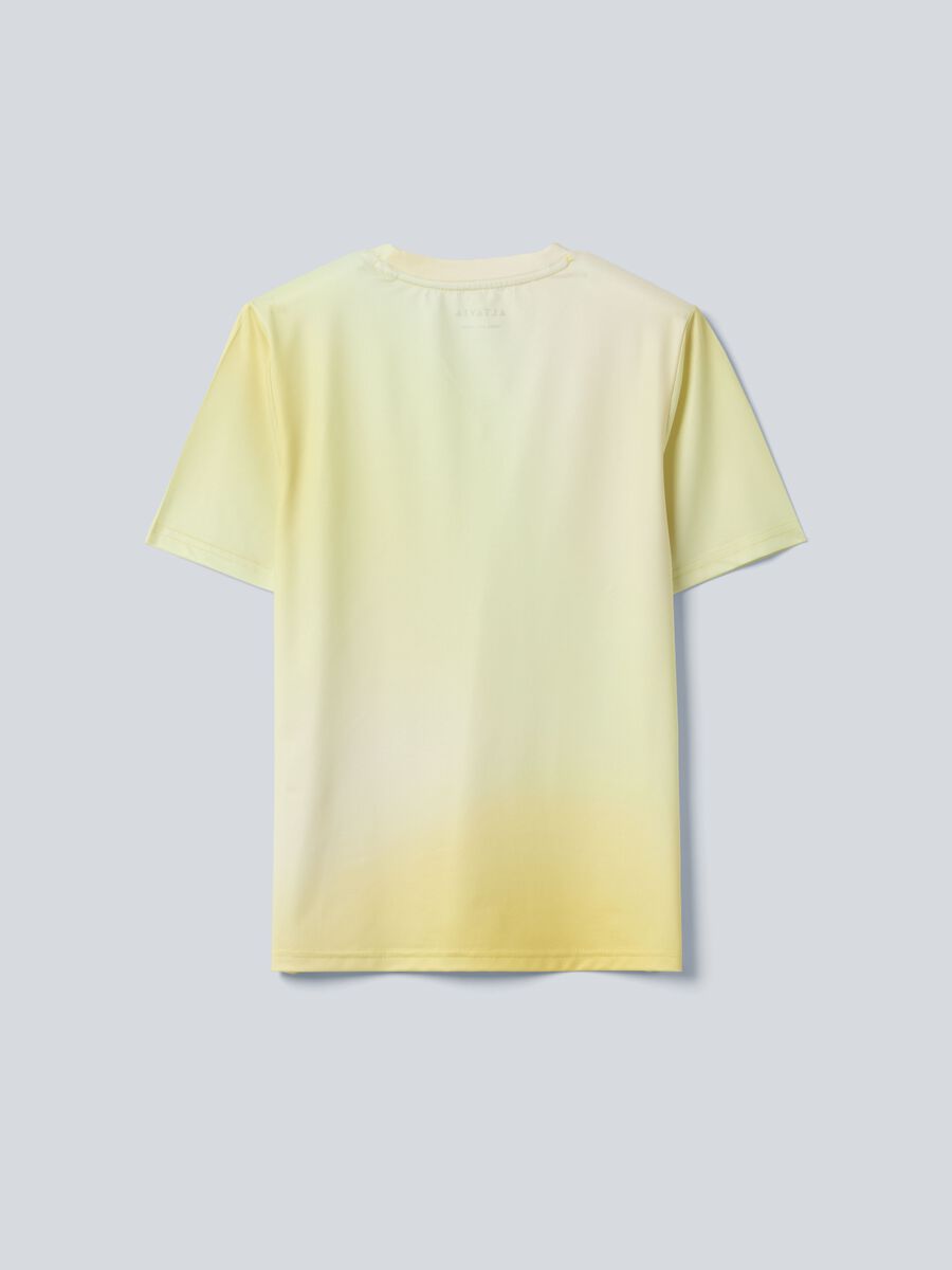 T-shirt sportiva ALTAVIA COURT gialla in tessuto tecnico elasticizzato con effetto tie-dye per bambino_4