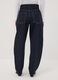 Dark wash pure cotton denim barrel-fit jeans_2