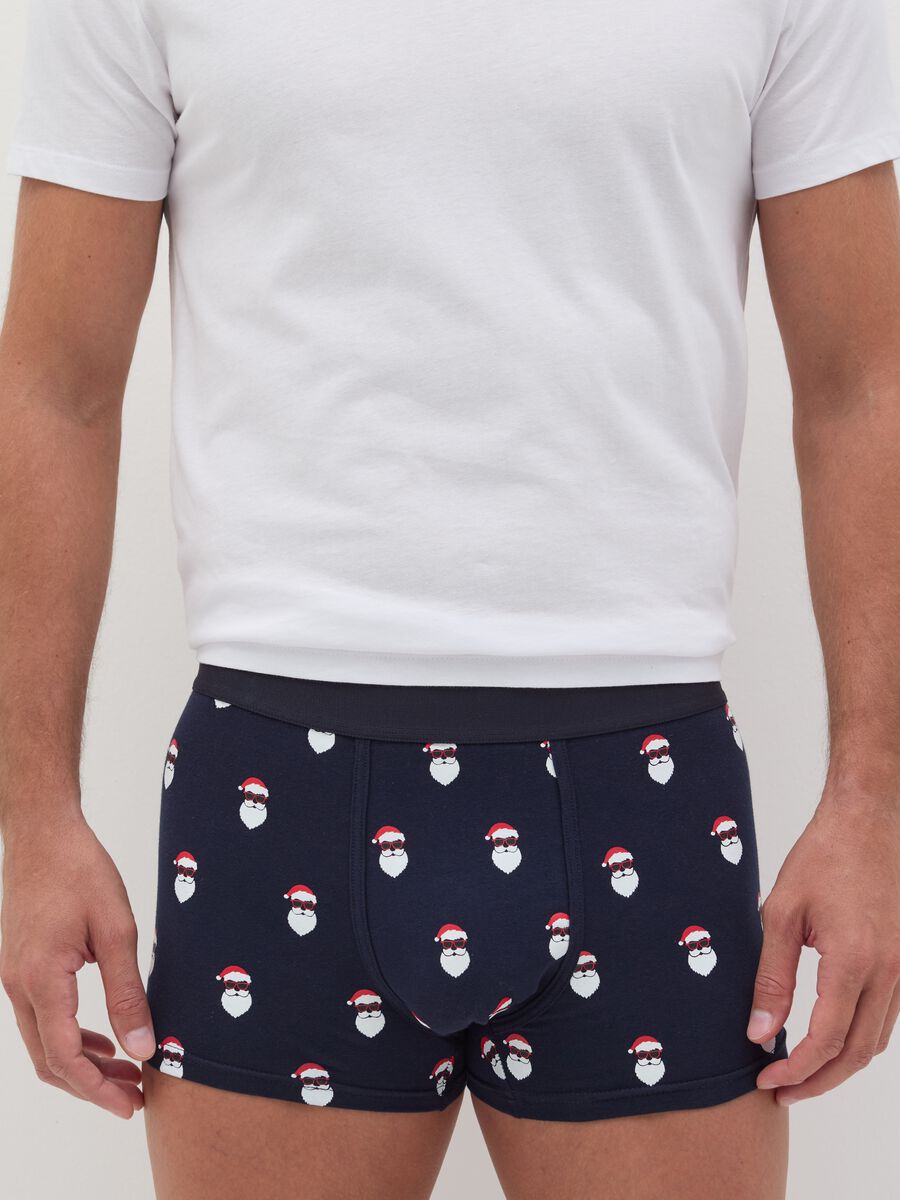 Stretch organic cotton boxer shorts with all-over print_1