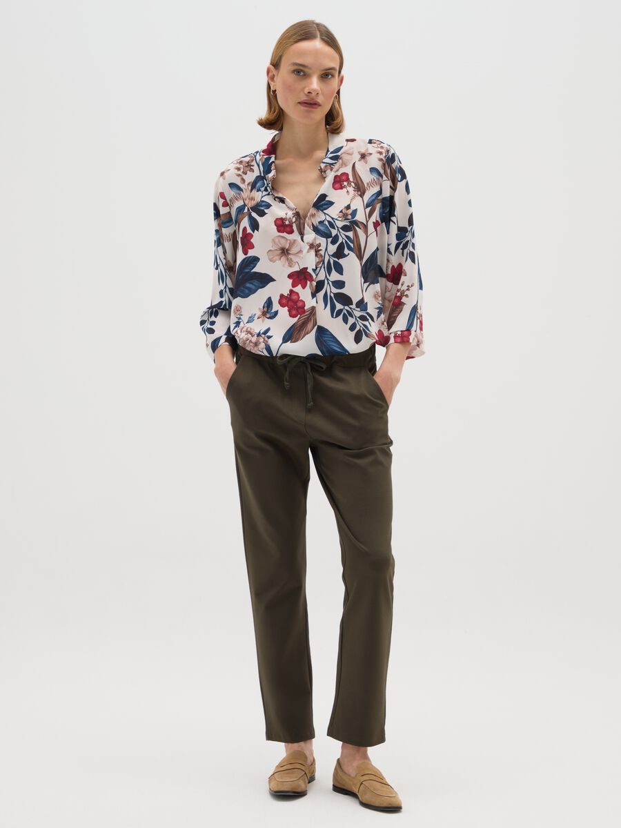 Dark Green Stretch Trousers_0