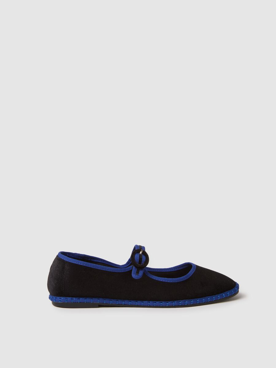 Black Friulane with blue borders, regular fit_0