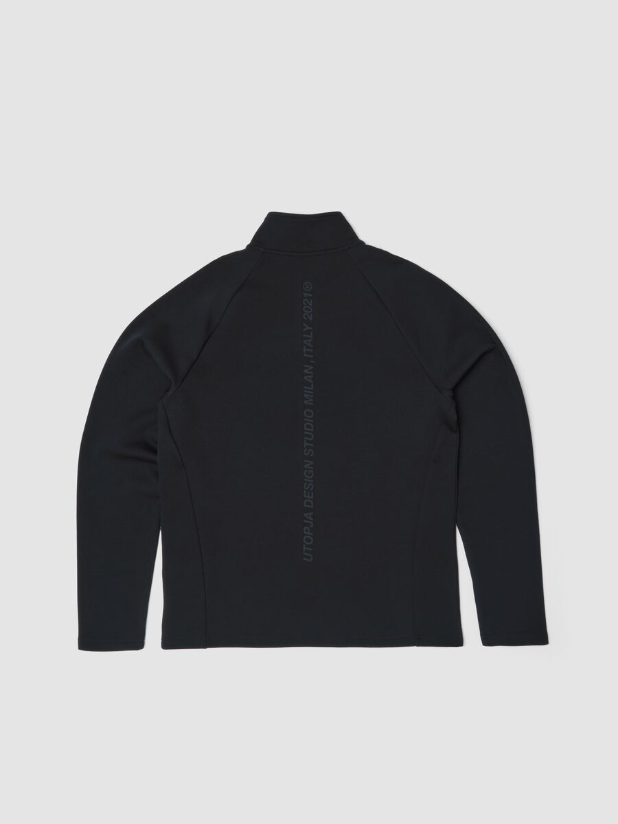Technical Half-Zip Sweater Fitted Black_5
