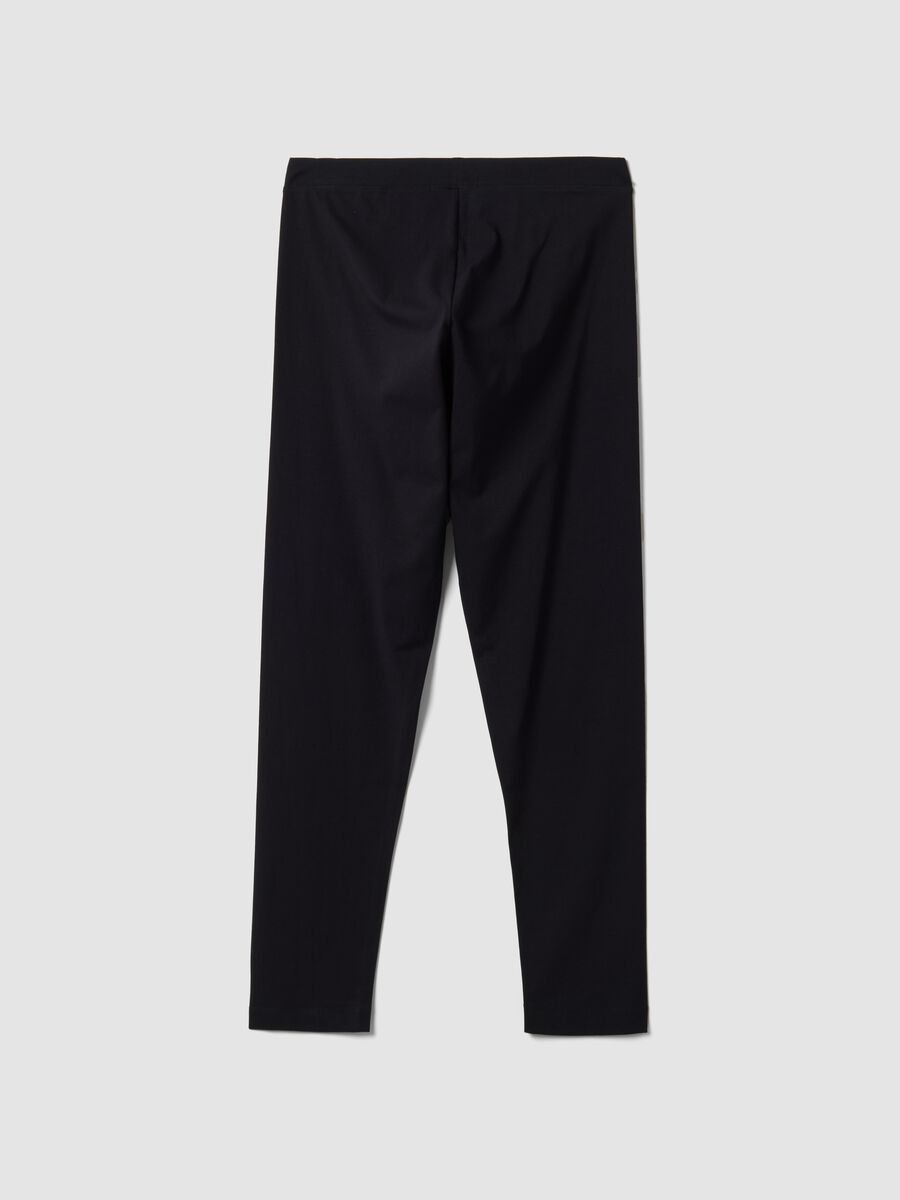 Leggings neri in cotone elasticizzato skinny fit_2