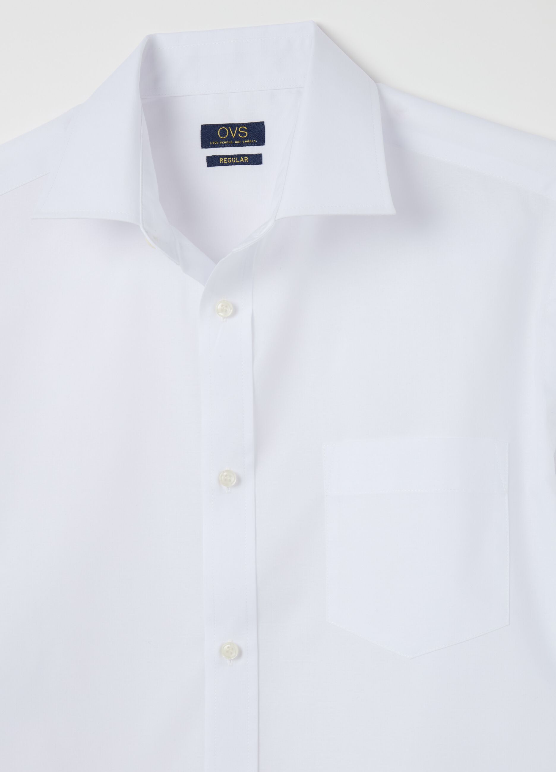 Regular-fit easy-iron shirt with pocket