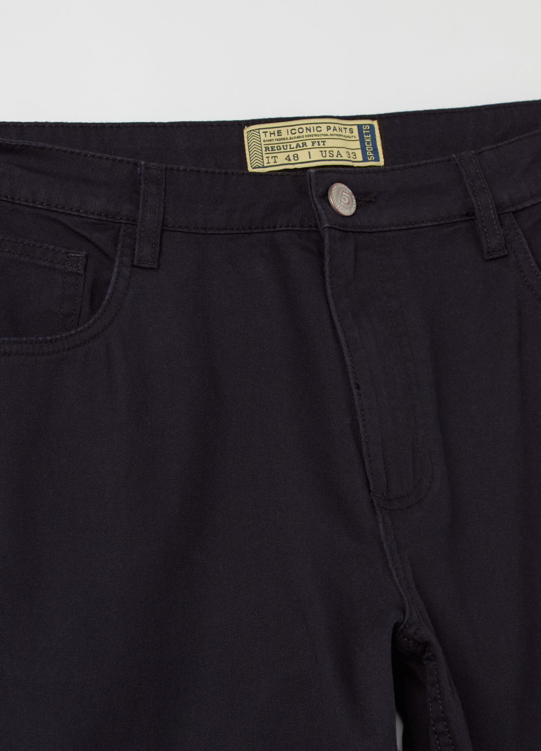 Pantalone regular fit cinque tasche
