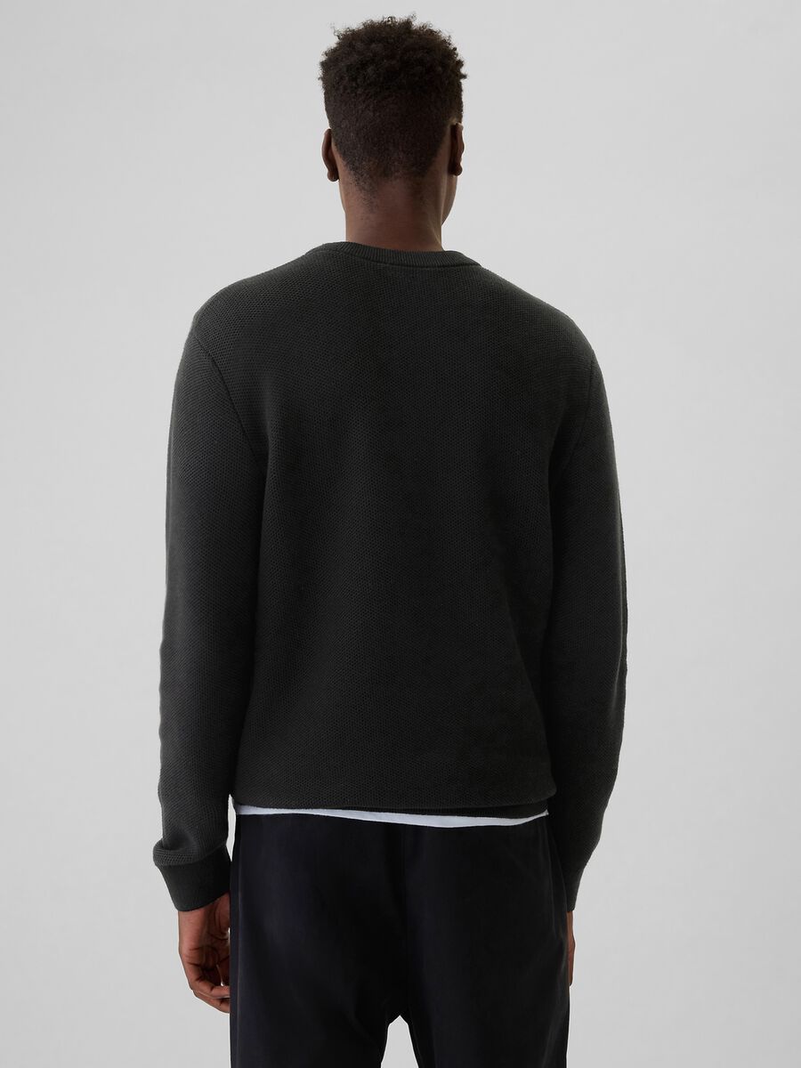 Pullover with micro waffle weave_2