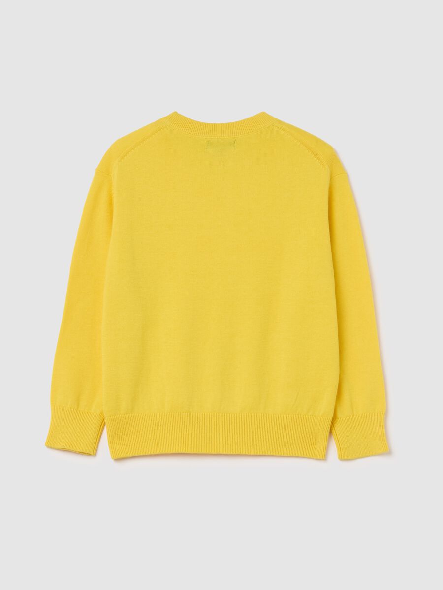 Solid colour cotton pullover_1