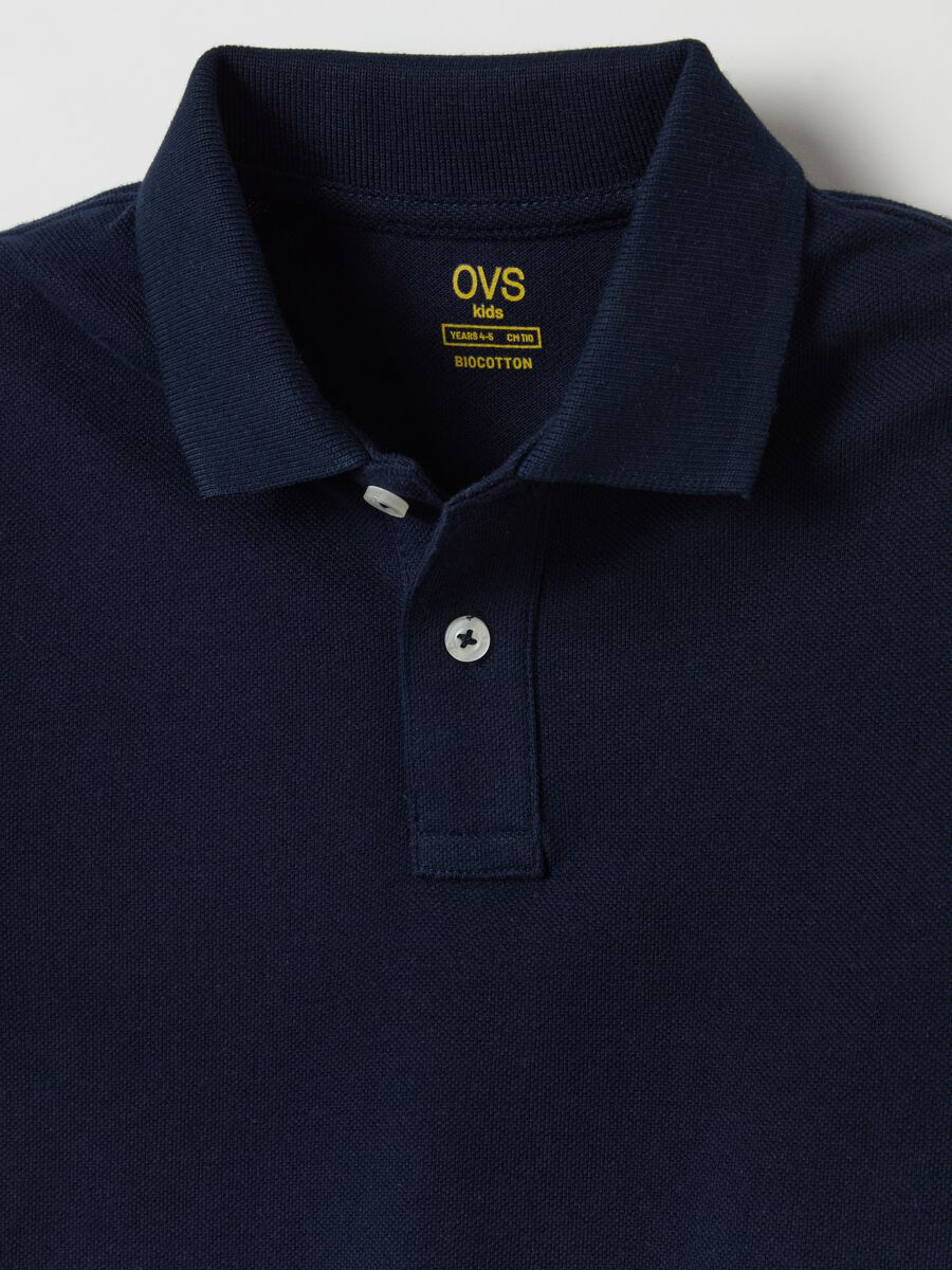 Long-sleeved polo shirt in organic cotton_2