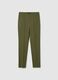 Women's green regular fit viscose blend trousers_4