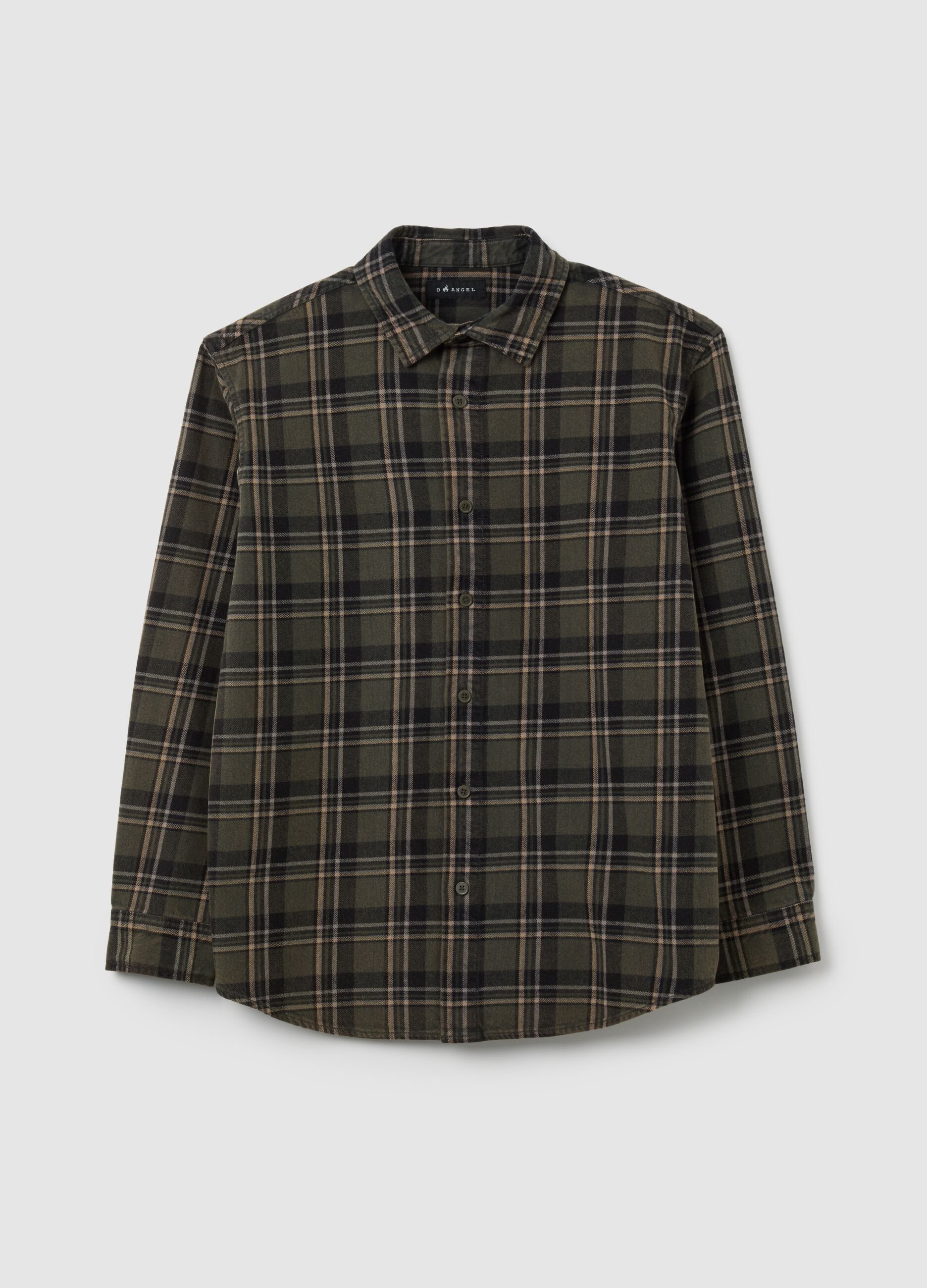 Oversized check pure cotton shirt
