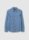 Blue Regular Fit Pure Cotton Shirt_4