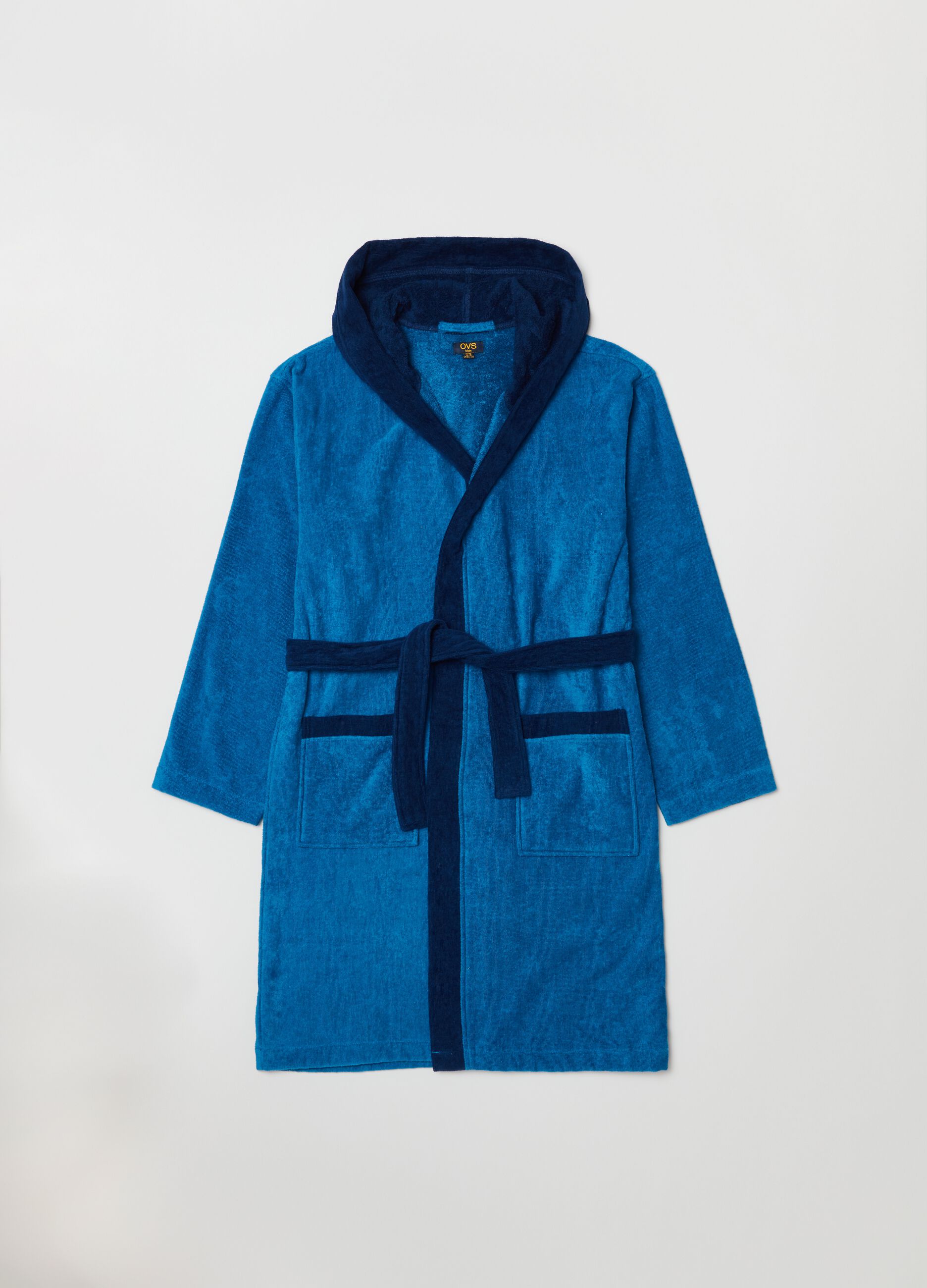 Accappatoio in cotone con cappuccio Blu OVS KIDS da Bambino OVS