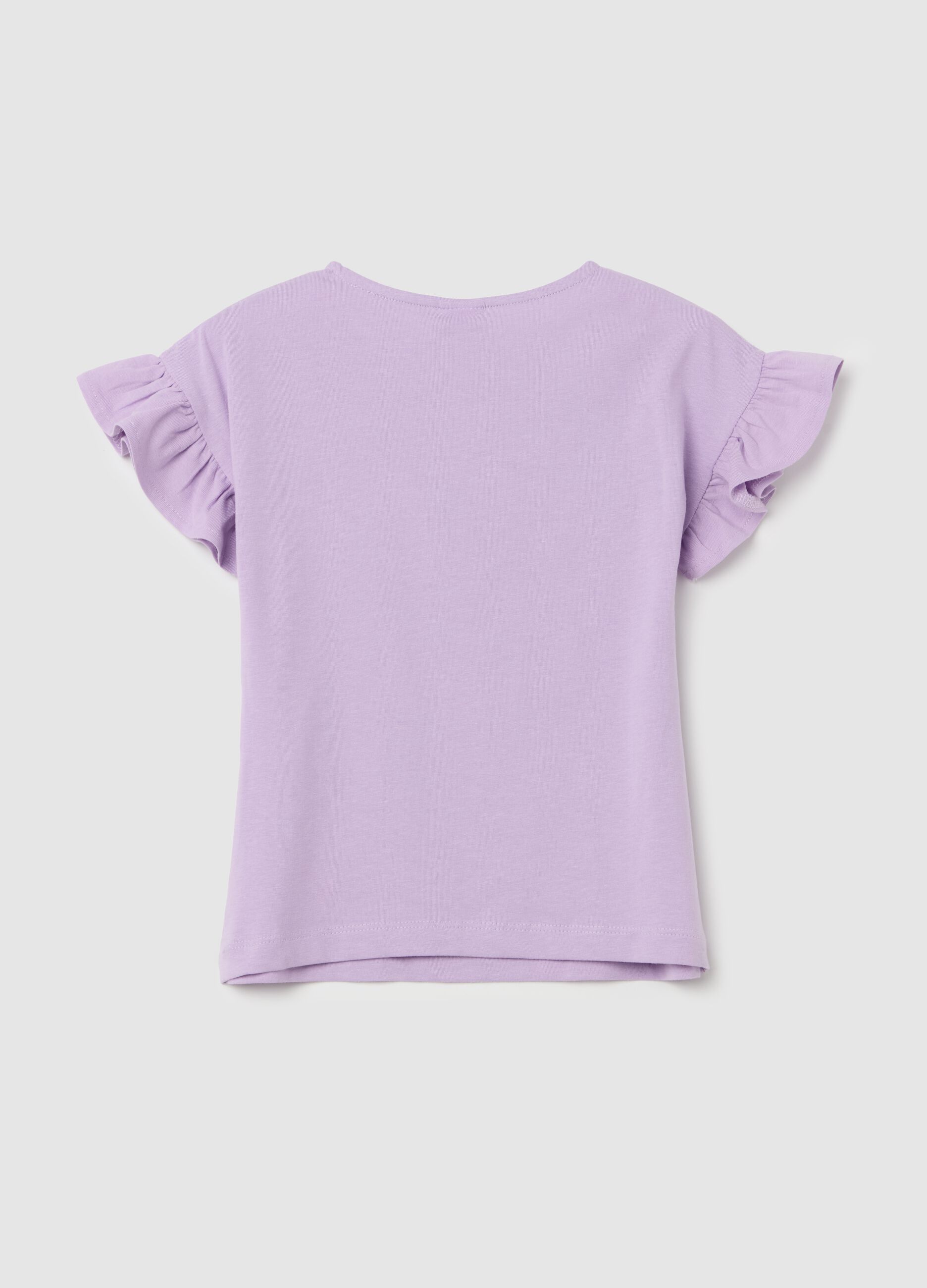 T-shirt with flounce and Jerry print