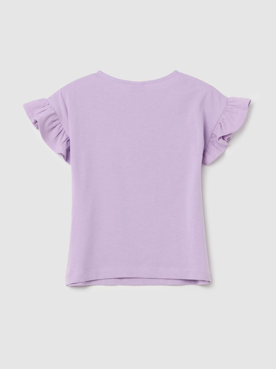 T-shirt with flounce and Jerry print_1