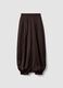 Brown baggy-fit trousers with elasticated cuffs_0