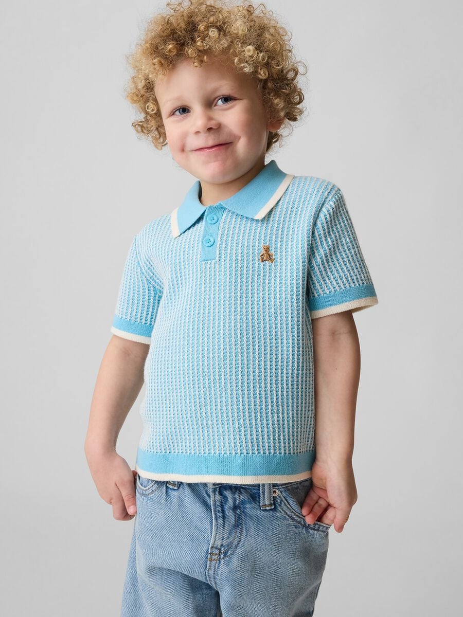 Short-sleeve pure cotton polo shirt_0
