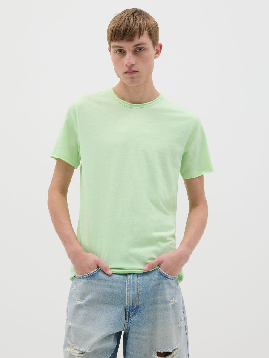Cotton T-shirt with round neck_0
