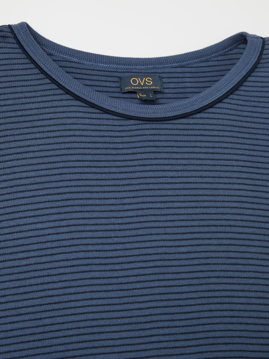 Cotton pyjamas with thin striped top_5