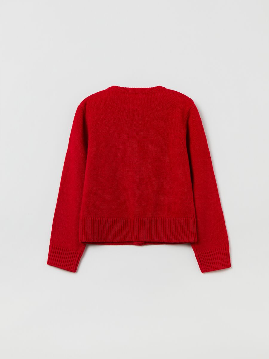 Cardigan con motivo a trecce_1
