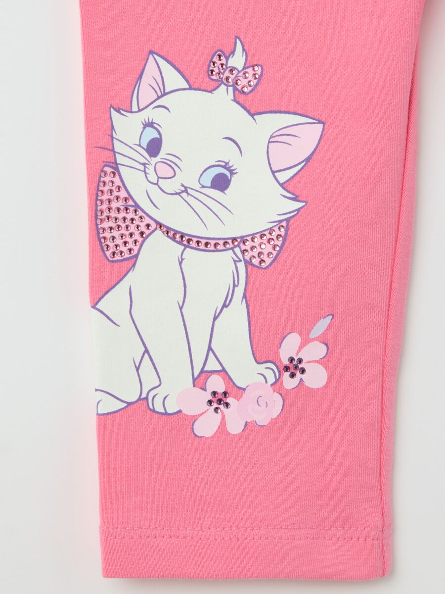 Pink Disney leggings with Marie print_2