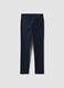 Blue slim-fit five-pocket stretch cotton trousers_1