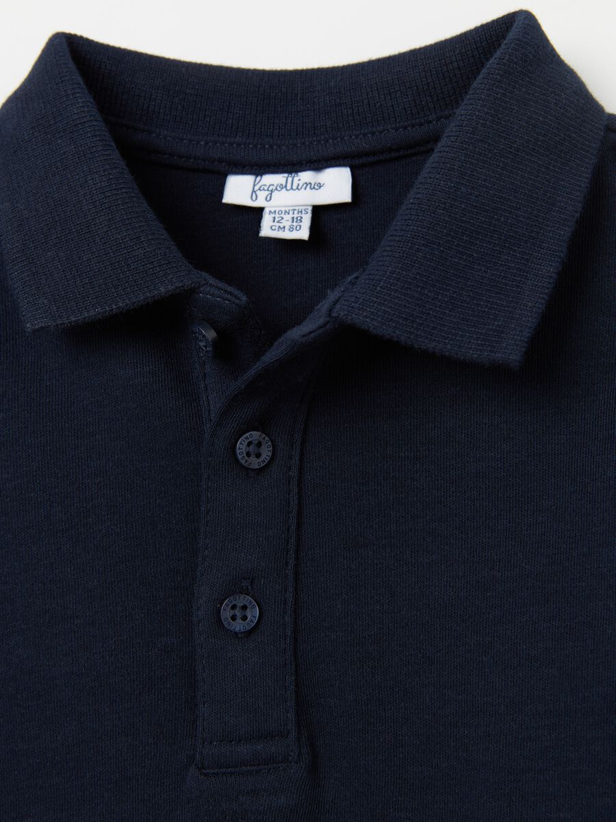 Long-sleeved cotton polo shirt_3