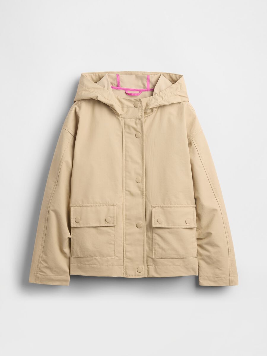Giacca beige con cappuccio per bambina_4