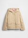 Beige hooded jacket for girls_4