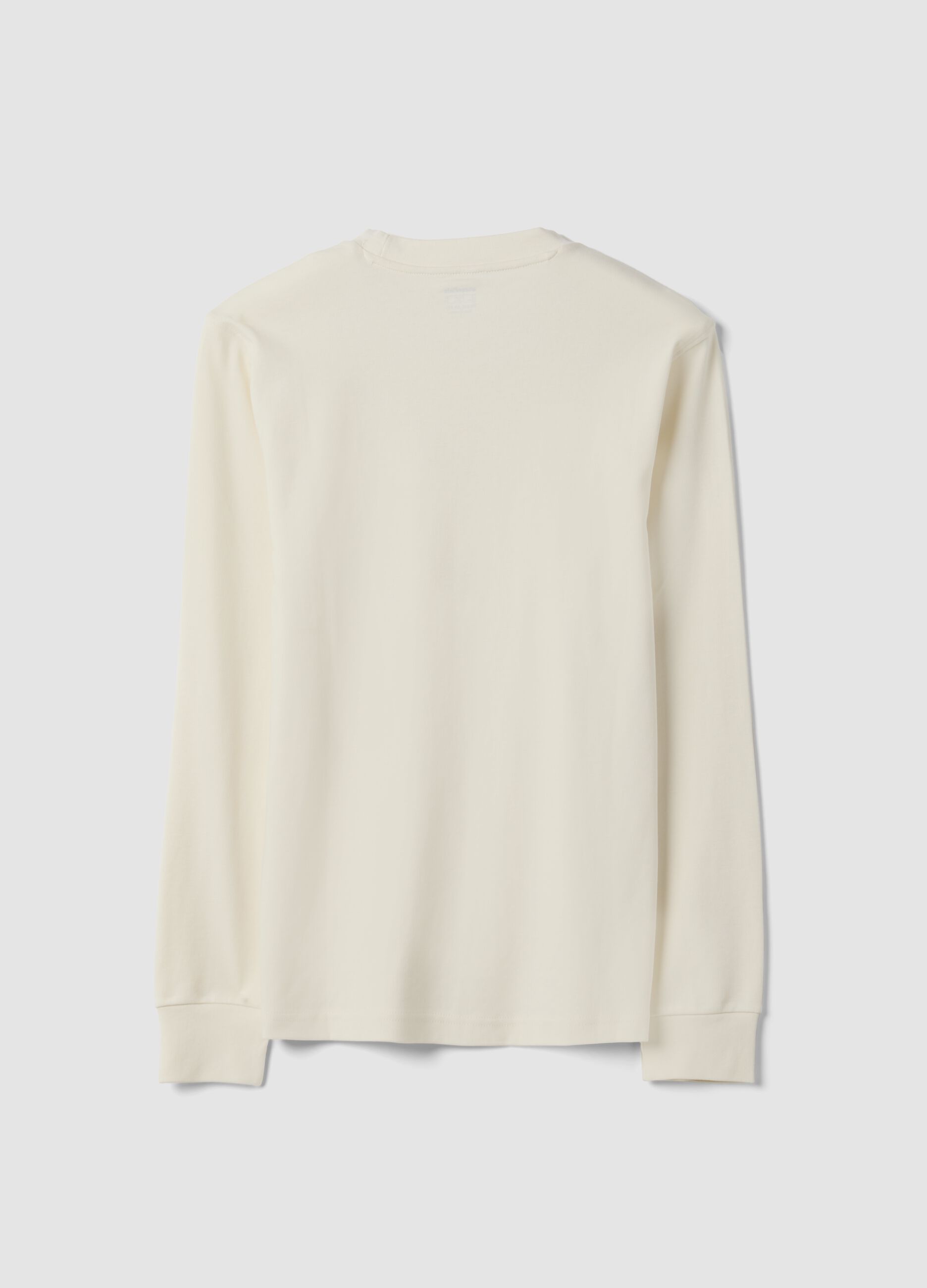 T-shirt bianca in puro cotone girocollo regular fit