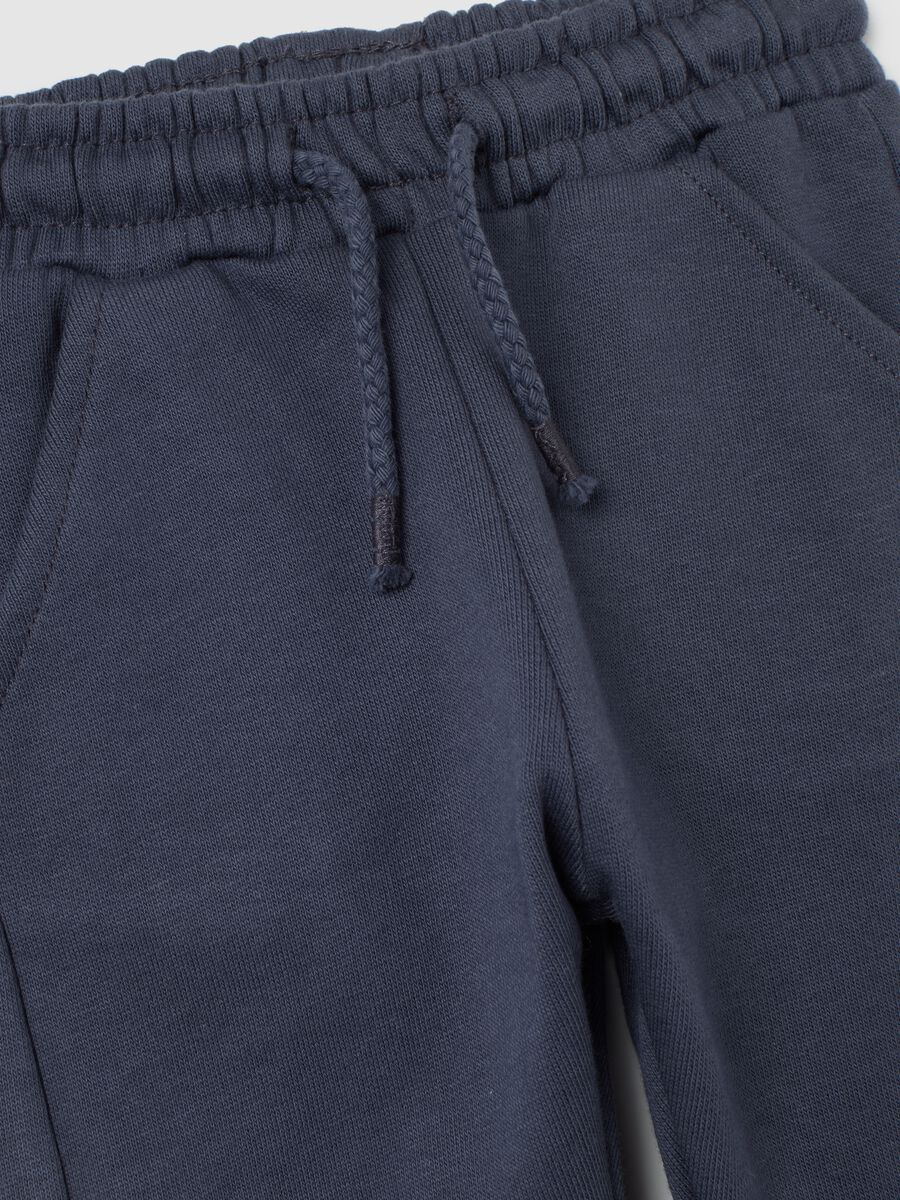 Pantaloni da bimbi in puro cotone grigi regular fit_2