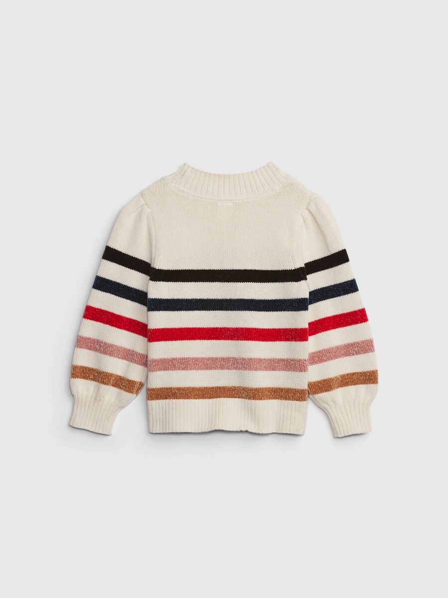 Pullover mock neck a righe_1