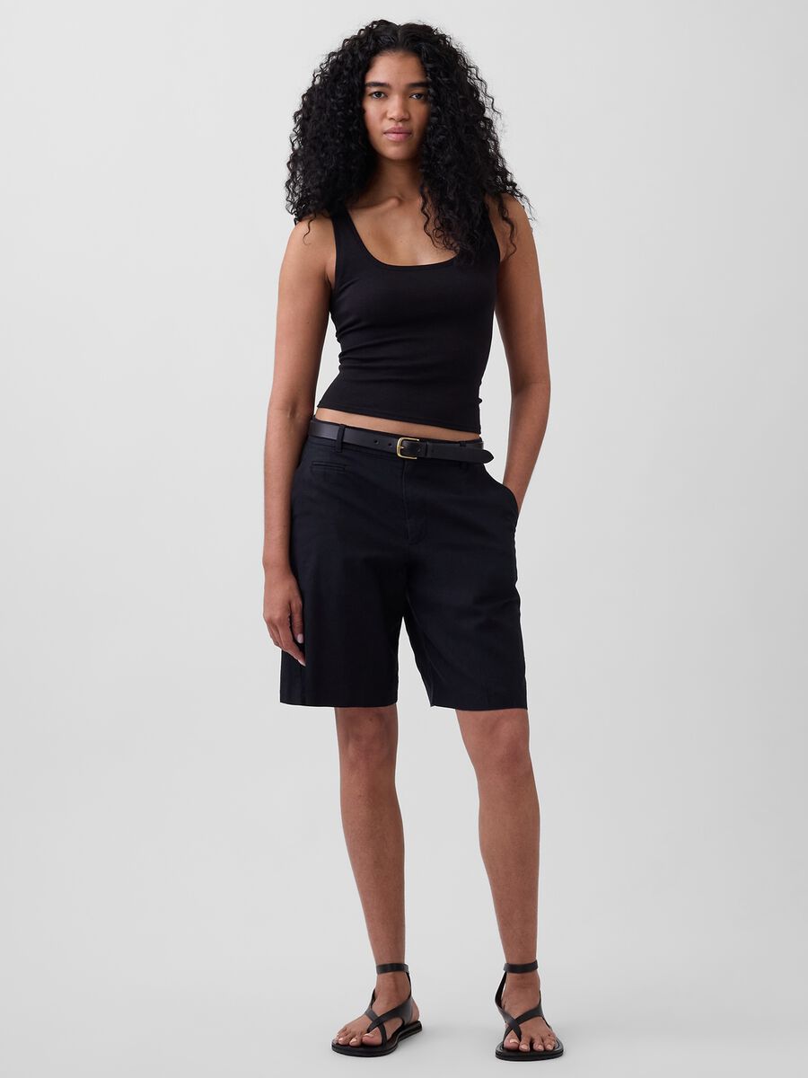 Stretch cotton-modal shorts_0