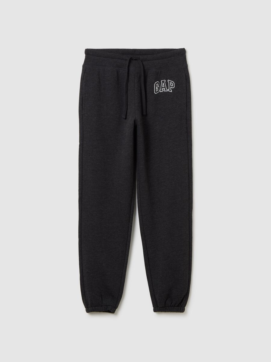 Cotton joggers with logo embroidery_0