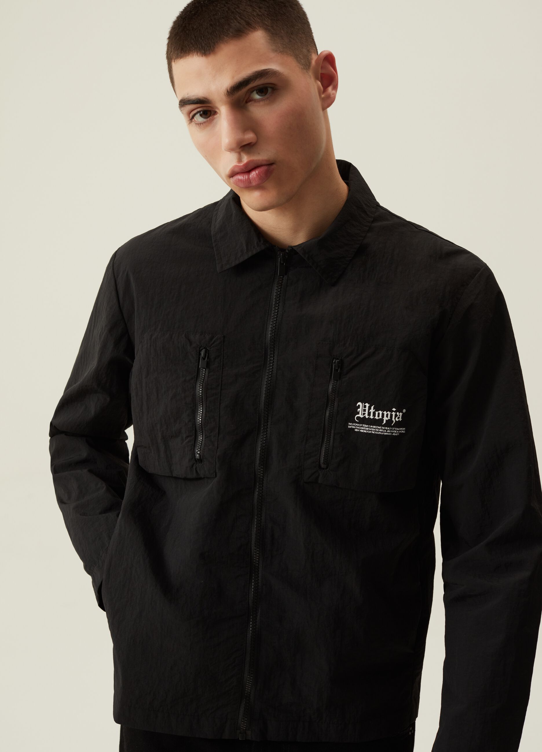 Technical Nylon Light Jacket Black_8