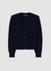 Blue Pure Wool Cardigan Regular Fit_4