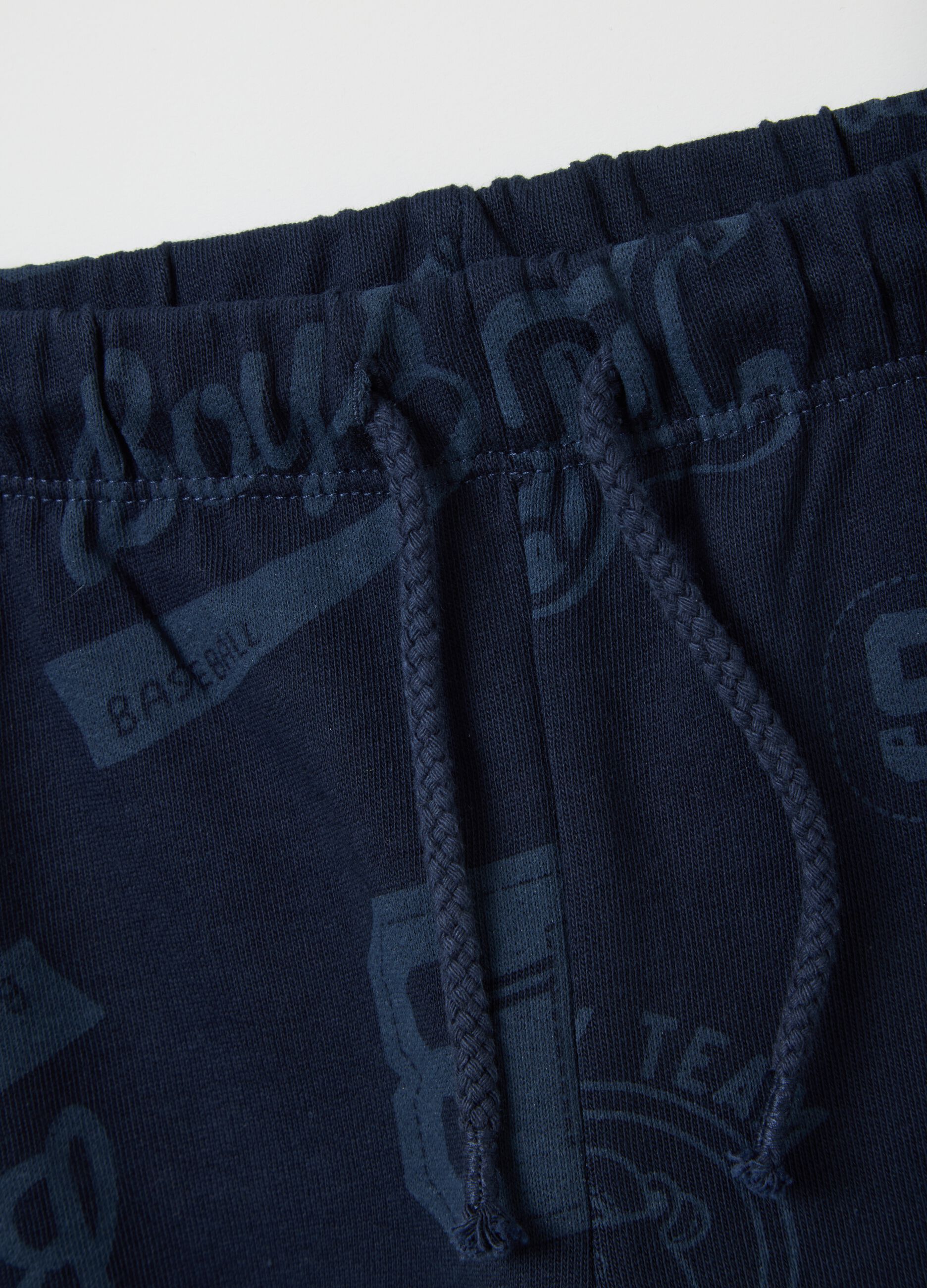 Blue regular fit children's trousers in pure cotton