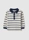 Regular fit multicolour striped cotton blend polo for boys_0