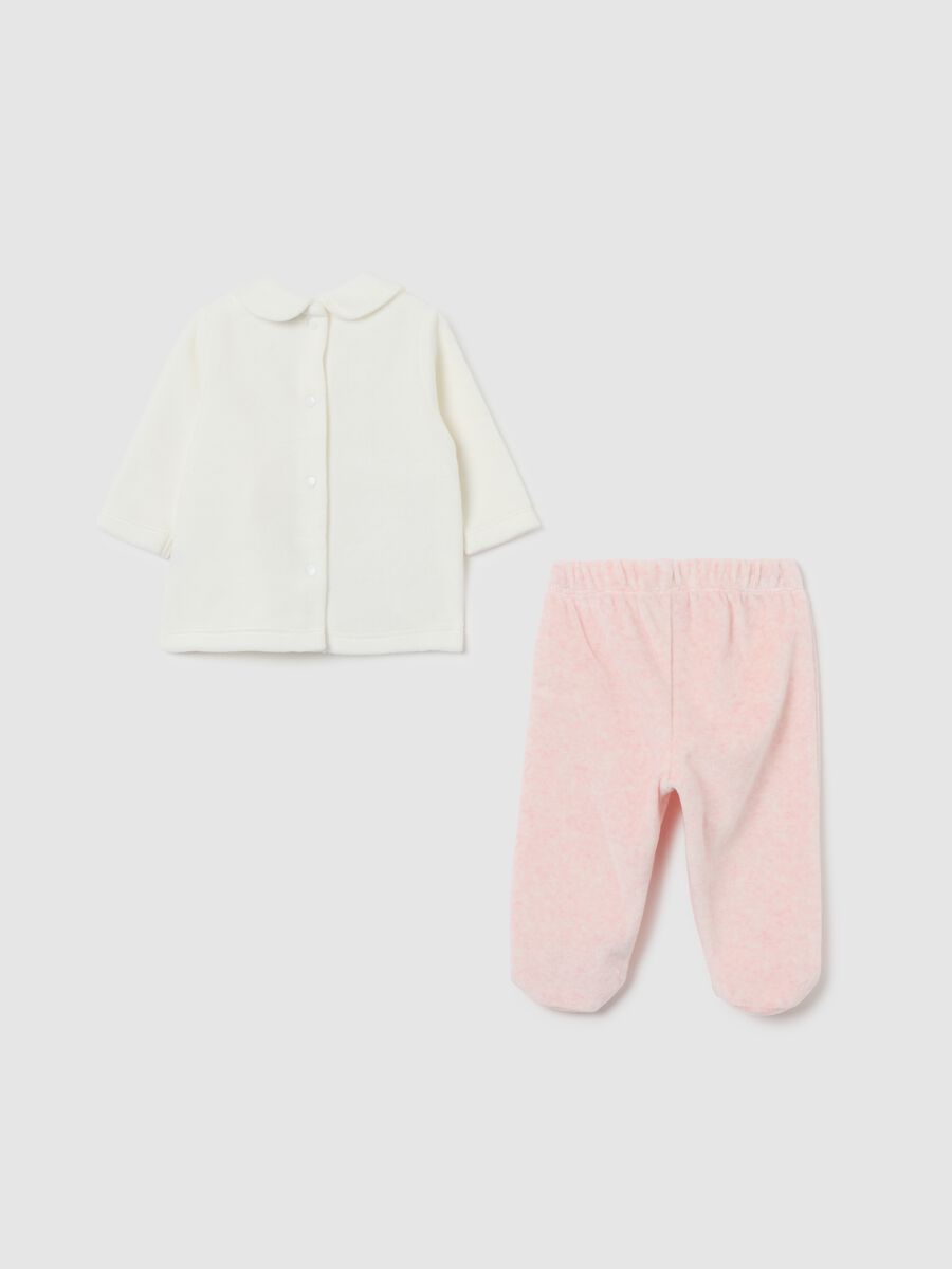 Set da neonata in misto cotone rosa_1